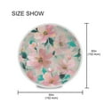 thumbnail image 4 of 60 Inch Round Tablecloth with White Lace Trim Fall Table Cover for Elegant Dining Decor Coral Floral Print, 4 of 8