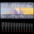 thumbnail image 1 of Tignapoo 504-Piece Long Ballet Nail Tips Set, Transparent Bulk Pack for Nail Art, No Buffing Required, 11 Sizes Included for Perfect Fit, 1 of 6