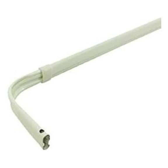 Single Standard Lock Seam Curtain Rod, 28 to -Inch Adjustable Width, 5 1/2-Inch Projection, White