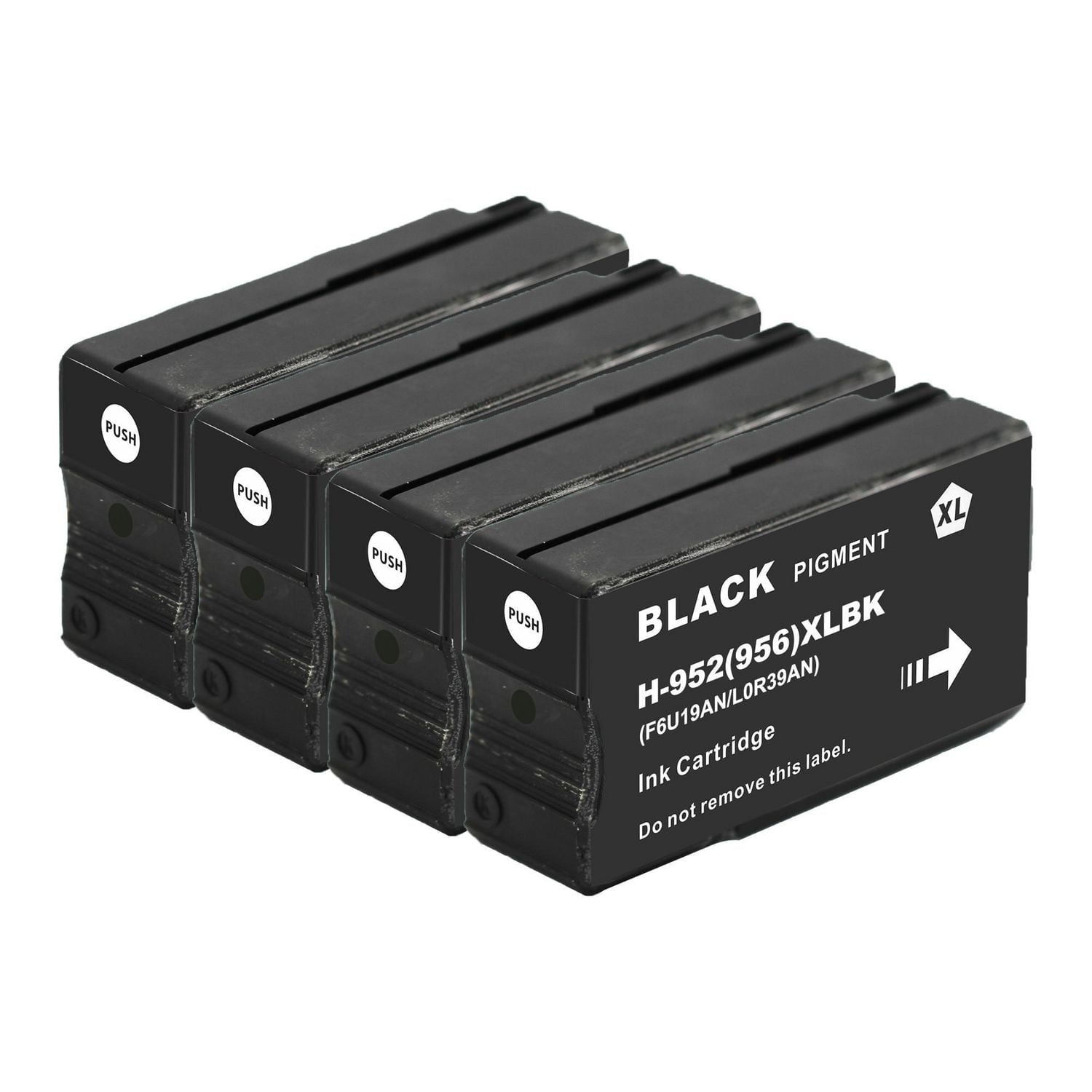 L-ink 4 Pack Compatible HP 952XL Black High Yield Ink Cartridge (F6U19AN)