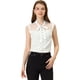 thumbnail image 1 of Blusa de trabajo Allegra K con Lazo transparente de malla sin mangas con Volantes Vintage y estampado de corazones Para Mujer Blanco XL, 1 of 4