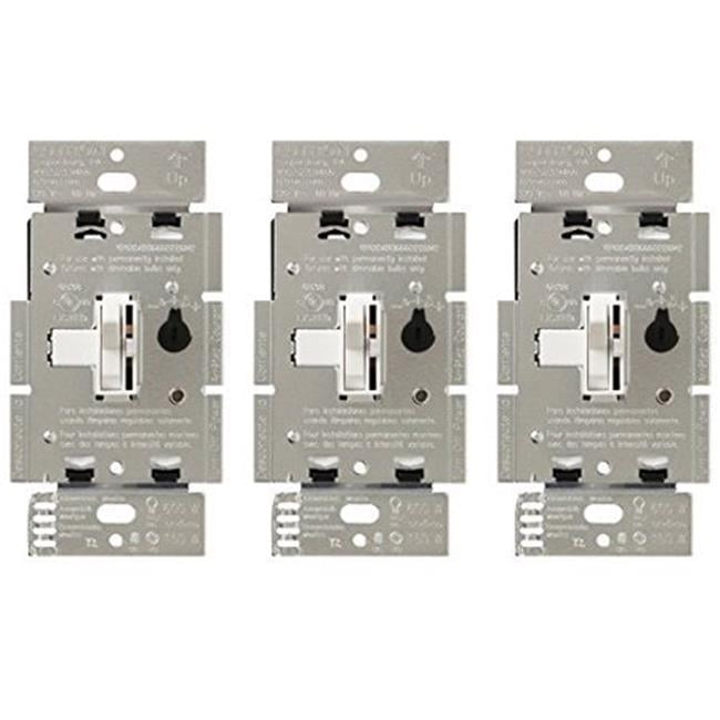 Lutron Tgcl 153p Wh 3 120v Ariadni Toggle Switch With Glide Dimmer 44 White Walmart Canada
