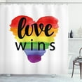 thumbnail image 1 of Ambesonne Inspirational Shower Curtain, Gay Parade Slogan, 69"Wx70"L, Multicolor, 1 of 3