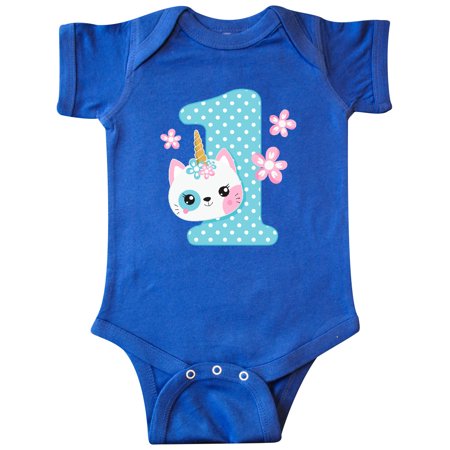 

Inktastic Unicorn Kitty 1st Birthday Gift Baby Girl Bodysuit