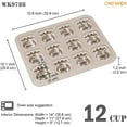 thumbnail image 2 of Cows Cake Pan, 12-Cavity Non-Stick Animal Muffin Bakeware for Oven Baking (Champagne Gold), 2 of 6