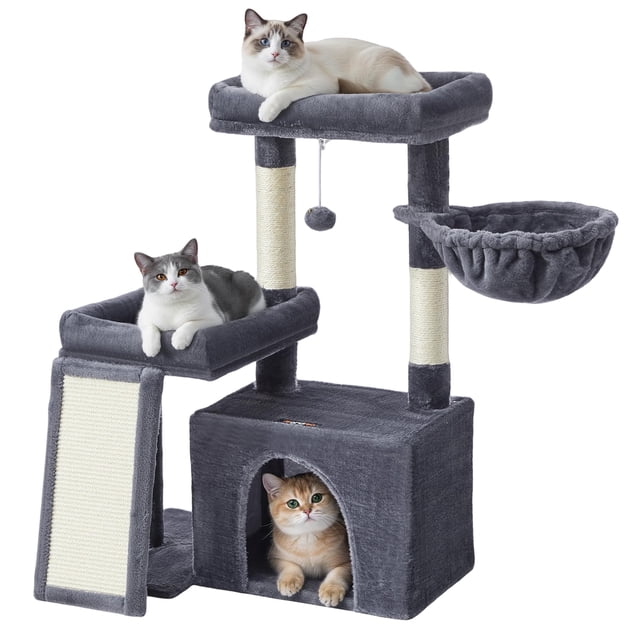 Árbol para gatos Feandrea de 86 cm de alto con postes rascadores