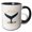 Black/White, variant on 3drose, Hawaii Territory Marine Mammal the Humpback Whale, 15oz Mug