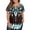 Light Blue, variant on Plus Size T Shirts for Women Dressy Casual Cute Shirts Short Sleeve V Neck Criss Cross Aztec Graphic T-Shirt Summer Casual Trendy Tunics Light Blue L