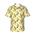 thumbnail image 1 of Fotbe Corn On The Cob Camisa Hawaiana para Hombre Unisex – Camisa Casual de Verano con Botones de Manga Corta de Algodón y Lino,Large, 1 of 7