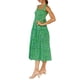 thumbnail image 4 of VISgogo - Vestido sin mangas para mujer, color sólido/estampado, busto fruncido, escote cuadrado, espalda abierta VISgogo  moda, 4 of 6