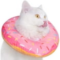 thumbnail image 1 of Jinsinto Adjustable Cat Cone, Cat Recovery Collar, Post Surgery Wound Healing Protection Cone Elizabethan Kitten Pet Collar (S, Pink), 1 of 7
