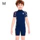 thumbnail image 2 of Buceo vela chico traje de neopreno cortos traje de baño manga corta pantalones de manga corta de un solo piezas de snorkel de snorkel para surfear nadar buceo azul marino m Sweethay OD003669-06, 2 of 7