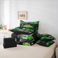 thumbnail image 6 of jejeloiu Green Trash Truck 7pcs Bedding Comforter Set,Environmental Protection Theme Queen Bedding Sets,Vehicle Car Queen Sheet Sets For Kids,Ultra Soft Home Decor Reversible, 6 of 8