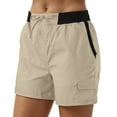 thumbnail image 4 of adviicd Womens Summer Shorts 2025 Dressy Casual Hiking Quick Dry Cargo Shorts Trendy Outdoor Outfits with Pockets Khaki, L, 4 of 9