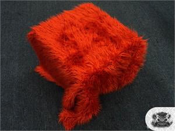 Faux Fake Fur Mongolian Fabric Sold by the Yard (ORANGE)
