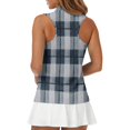 thumbnail image 6 of Sleeveless Golf Shirts for Women Tank Top Collared Zip, Athletic Quick Dry Polo Shirt for Golf and Tennis Navy L, 6 of 6