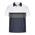 thumbnail image 4 of HOMADLES Mens polo Shirt Muscle Soft Stretch polo Shirt Navy M, 4 of 5