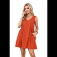 thumbnail image 3 of Vestido Mini Sin Mangas Rojo Ladrillo M, 3 of 7
