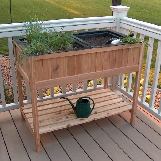 Prairie Leisure Herb Garden Raised Planter with 2 Liners