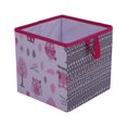 thumbnail image 5 of Bacati - Owls in the Woods Nursery Storage Items, Pink/Grey, 5 of 10