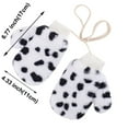 thumbnail image 3 of CUZIBR Kids Gloves Winter Convertible Flip Top Thermal Knitted Knit Fingerless Cute Animal Pattern Warmth Leopard Mittens For Children Outdoor,Grey,One Size, 3 of 3