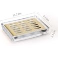 thumbnail image 2 of Clear Glass Soap Dish with SUS304 Stainless Steel Tray Rectangular Soap Holder for Bathroom Counter, Shower, Kitchen, 2 of 7
