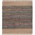 thumbnail image 2 of SAFAVIEH Montauk Jayde Striped Cotton Area Rug, Beige/Multi, 6' x 6' Square, 2 of 6