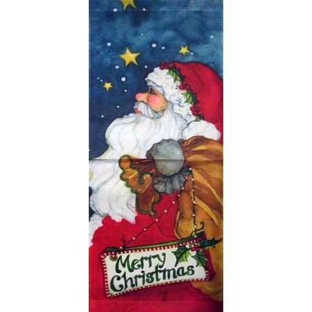 Midnight Santa Christmas Garden Flag Banner Decorative Yard Banner