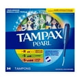 thumbnail image 3 of Tampax Pearl Tampons Multipack, with LeakGuard Braid, Regular/Super/Super Plus Absorbency, Unscented, 3 of 23