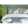 thumbnail image 3 of Ambesonne Abstract Duvet Cover Set, Playing Cards, 2-Calking, Slate Blue Red Black, 3 of 6
