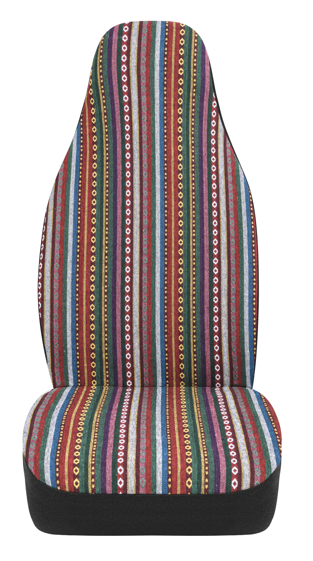 Auto Drive 2 Piece High Back Seat Covers Bohemian Dreams Polyester Colorful, Universal Fit, SC3116