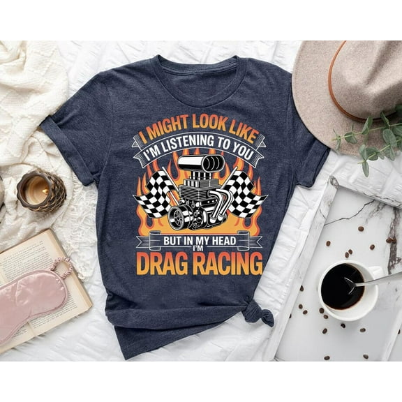 Drag Racing Shirt: Car Enthusiast Gift, Cotton Blend Tee All Size S-5Xl