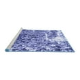 thumbnail image 2 of Ahgly Company Machine Washable Indoor Rectangle Abstract Blue Modern Area Rugs, 2' x 5', 2 of 4