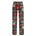 thumbnail image 5 of Christmas Casual Pants for Women Straight Leg Loose Fit Wide Leg Fashion Xmas Graphic Holiday Pant Trouser (XL, Multicolor), 5 of 5
