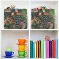 thumbnail image 6 of Storage Basket Watercolor Forest Animals Foldable Canvas Laundry Baskets Bin Waterproof Inner Layer with Sturdy Handles for Toy Nursery Blanket Clothes 2 Pack, 6 of 7