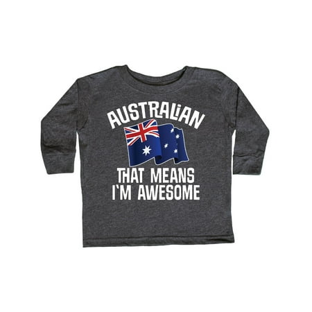 

Inktastic Australian Awesome Australia Country Flag Gift Toddler Boy or Toddler Girl Long Sleeve T-Shirt