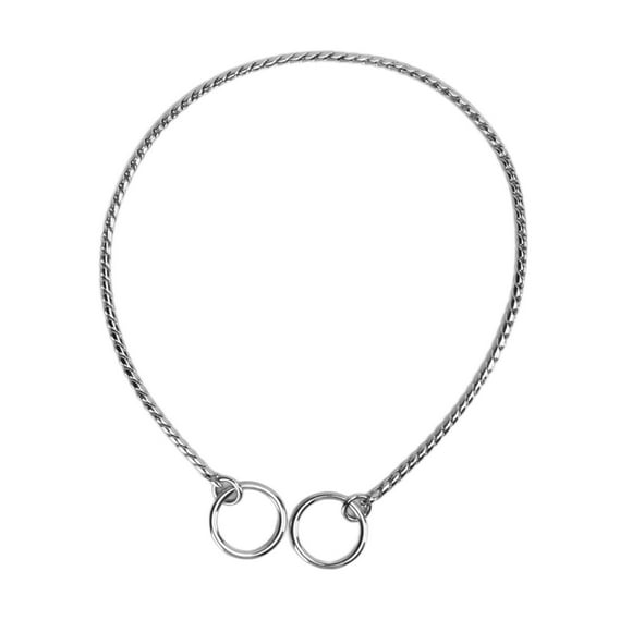 Cadena de metal para mascotas, collar de serpiente para perros, decoración para entrenamiento de caminatas, 5 mm x 60 cm