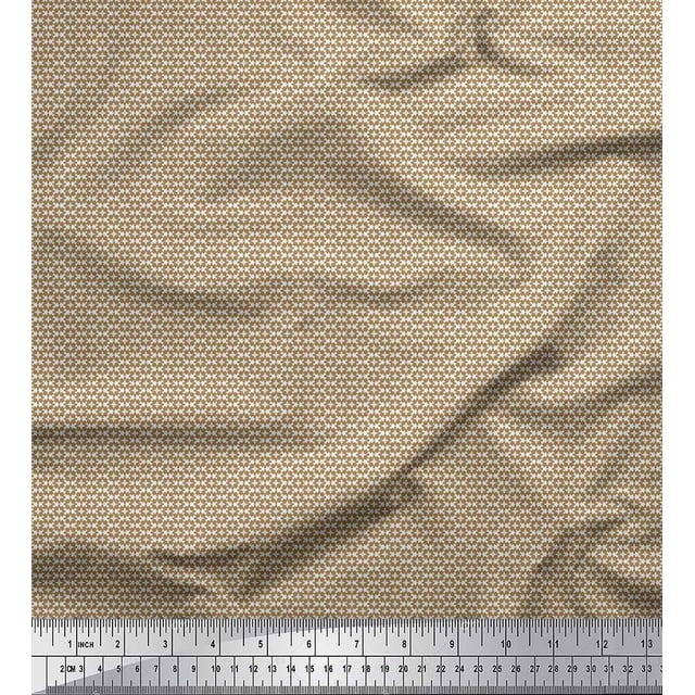 Soimoi Tissu en Coton Canevas Imprimé Floral Artistique pour Chemise au Mètre 42 Pouces de Large