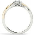 thumbnail image 3 of 1/2 Carat T.W. Diamond Yellow Two-Tone Criss-Cross Shank Single Halo 10kt White Gold Engagement Ring, 3 of 5