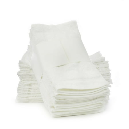 Bare Cotton Eco Washcloths - White - Set of 12 (Best Washcloths For Kitchen)