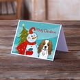 thumbnail image 2 of Snowman with Cavalier Spaniel Greeting Cards and Envelopes Pack of 8, 2 of 2