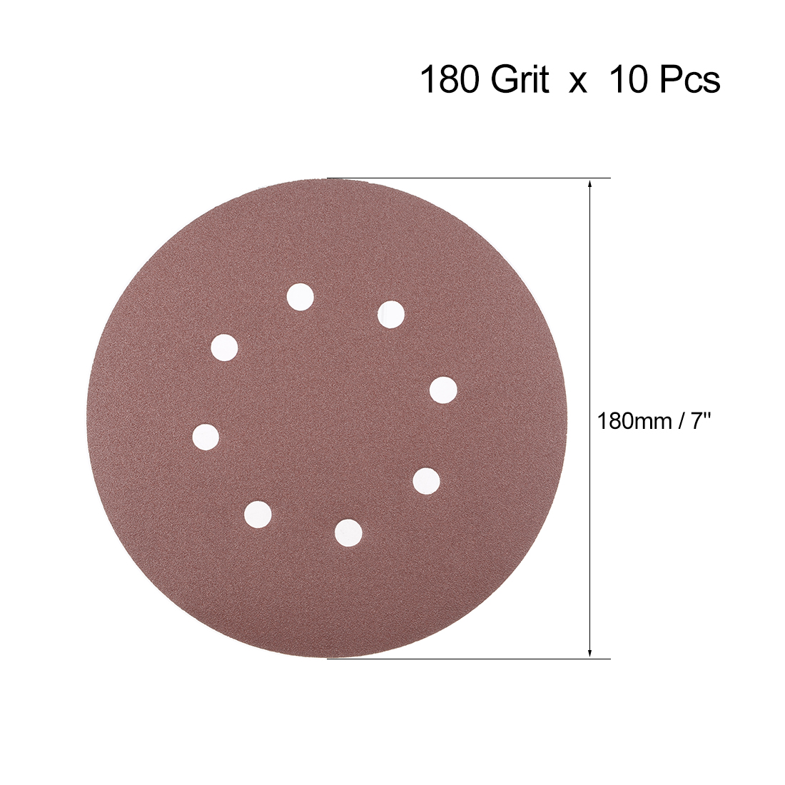 Unique Bargains Hook and Loop Sanding Disc for Efficient Sanding Tasks 180 Grit 10Pcs