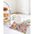 thumbnail image 4 of Easter Colorful Eggs Kitchen Dish Towels for Drying Dishes Set of 3, Spring Floral Polka Dot Blue Striped Waffle Weave Microfiber Hand Tea Bathroom Towels Quick Dry & Absorbent Towel 12x12, 4 of 7