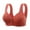 Coffee, variant on Women's Front Closure Yoga Bra with Adjustable Side Buckles Lace Trim Seamless Comfort for Sleep Movement, Orange, Size 36