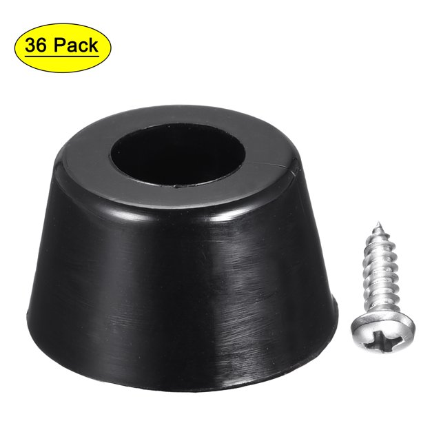 Pies de goma Uxcell, tornillos y arandelas de acero inoxidable 0.75" W x 0.43" H 36 Pack