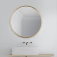 thumbnail image 2 of Mirrorize Canada Round Gold Bathroom Metal Framed Decorative Wall Mirror (24 in. Diameter), 2 of 15