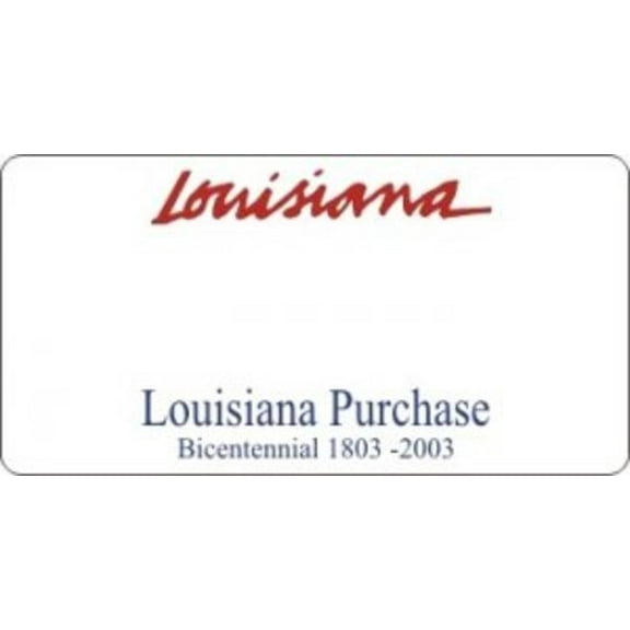 Design It Yourself Custom Louisiana Plate #2. Free Personalization on Plate