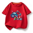 thumbnail image 4 of Lovzfmll Toddler Boy's T-Shirts, Excavator Print Short Sleeve Tee, Casual Loose Fit Pullover Graphic Tees for 3-4 Years, 4 of 9