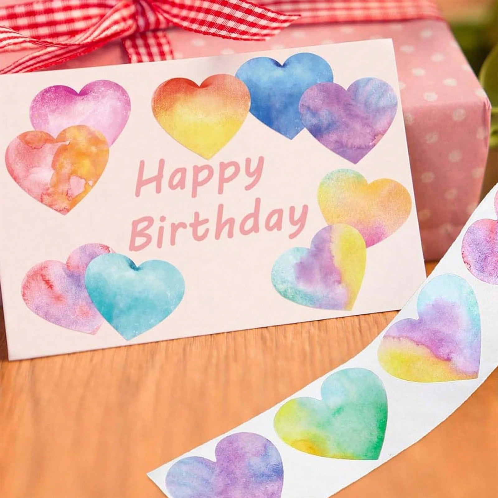 500 Pcs 1 Inch Heart Stickers, Bulk Valentine's Day Stickers for Crafts, Multi-Color Self-Adhesive Hearts for Scrapbooking, Gift Wrapping, Party Decor