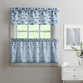 thumbnail image 2 of Kitchen Curtains 24 Inch Short - 3 Panel Set, Mermaid Ocean Underwater Coral Design, Rod Pocket Window Curtain, 100% Polyester, Easy Wash for Farmhouse, Nautical Kitchen, Bathroom, 2 of 6